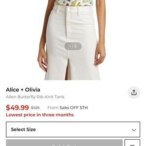 Alice + Olivia Cream Skirt